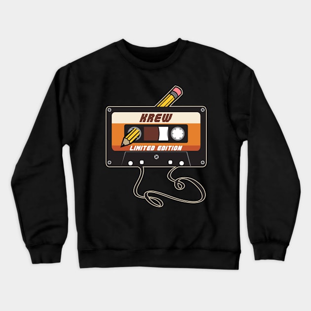 Krew - Limited Edition Cassette Tape Vintage Style Crewneck Sweatshirt by torrelljaysonuk